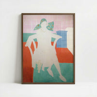 Woman with a Madras Hat (1929) by Henri Matisse – Art Print - Art print in dark wood frame