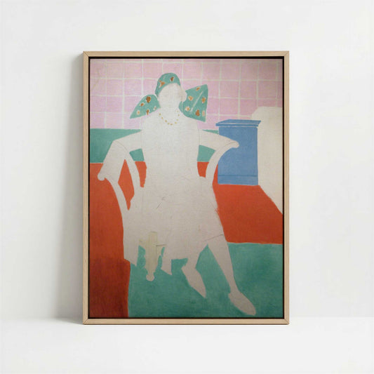 Framed Canvas - Framed canvas in oak color frame