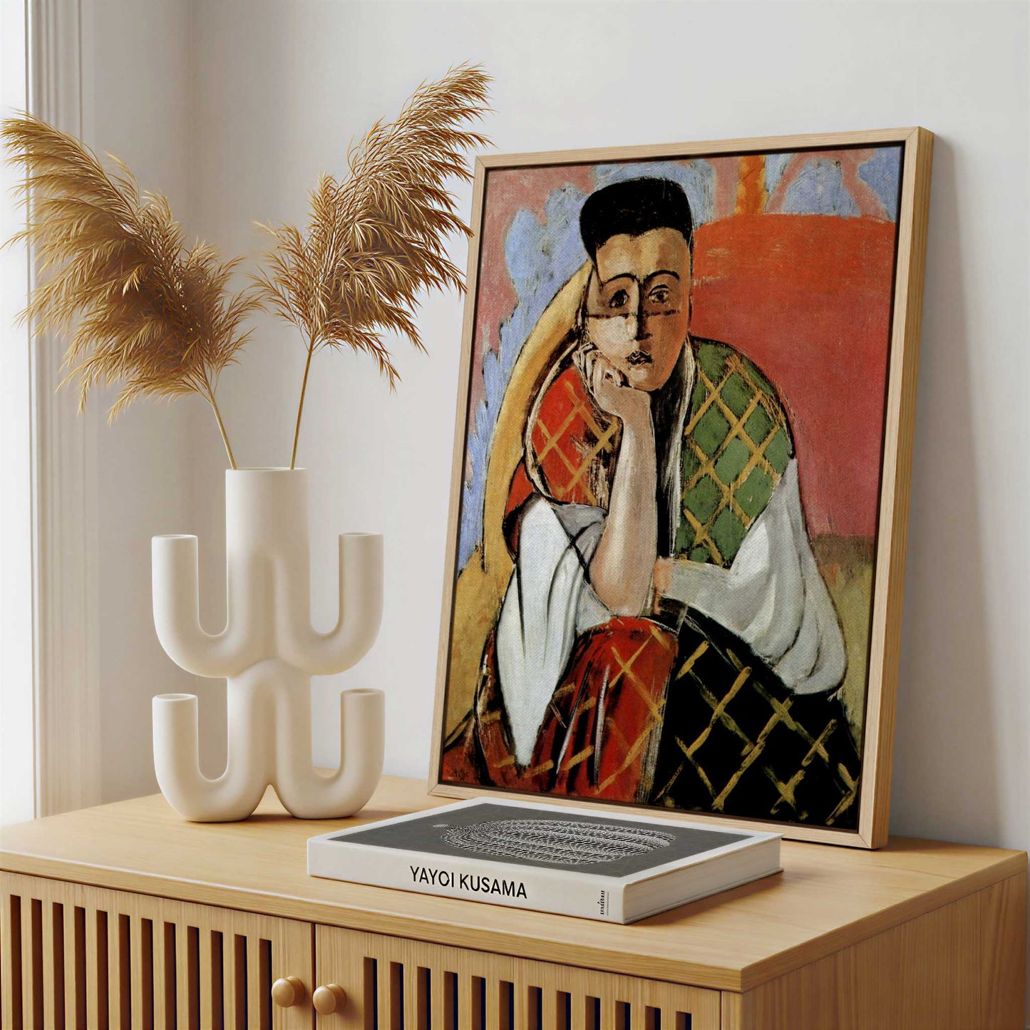 Framed Canvas - Framed canvas in a stylish interior setting
