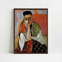 Framed Canvas - Framed canvas in dark wood color frame