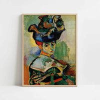 Woman with the Hat (1905) by Henri Matisse – Art Print - Art print in oak frame