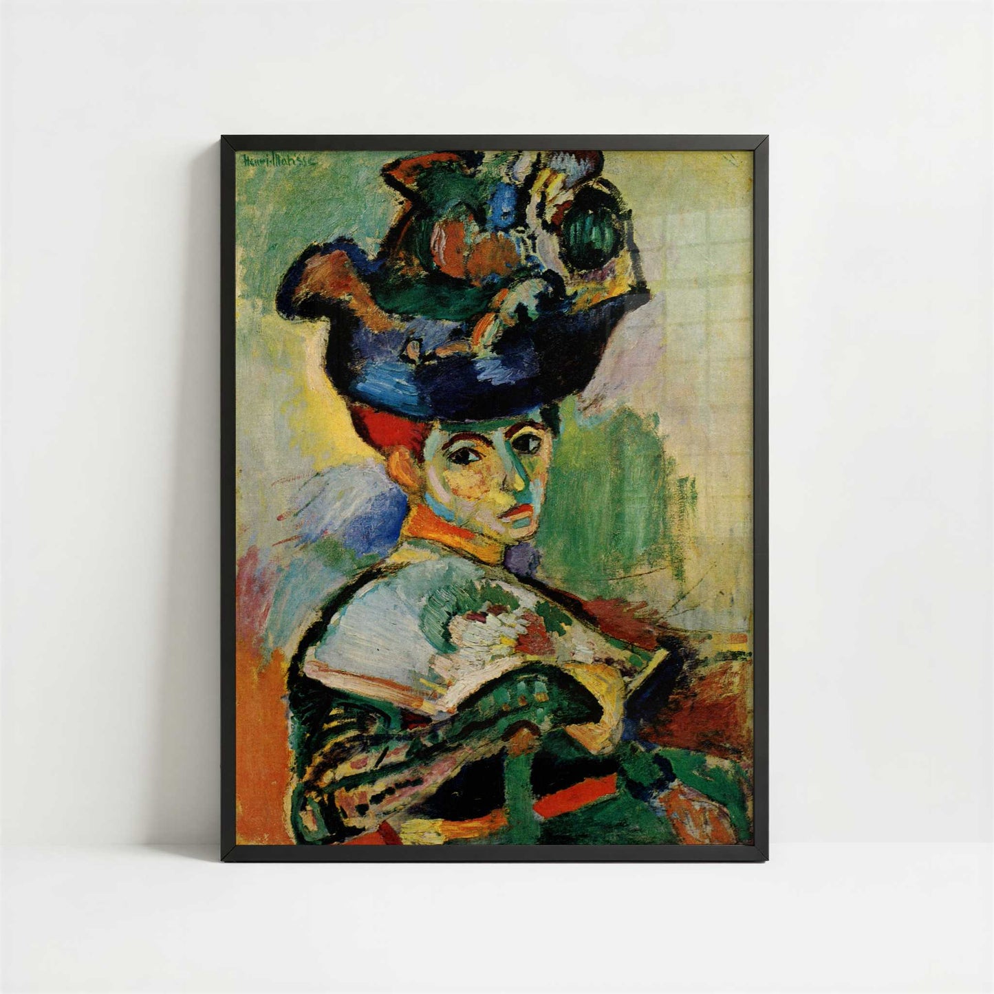 Woman with the Hat (1905) by Henri Matisse – Art Print - Art print in black frame