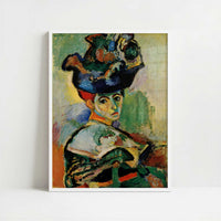 Woman with the Hat (1905) by Henri Matisse – Art Print - Art print in white frame