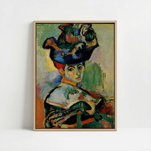 Framed Canvas - Framed canvas in oak color frame