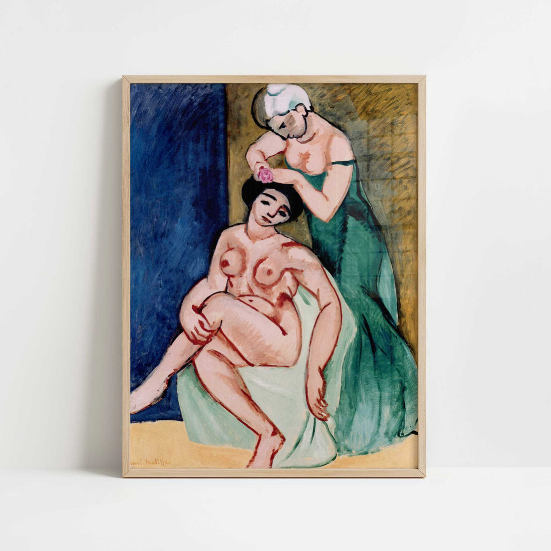 Women at their Toilet (1907) by Henri Matisse – Art Print - Art print in oak frame