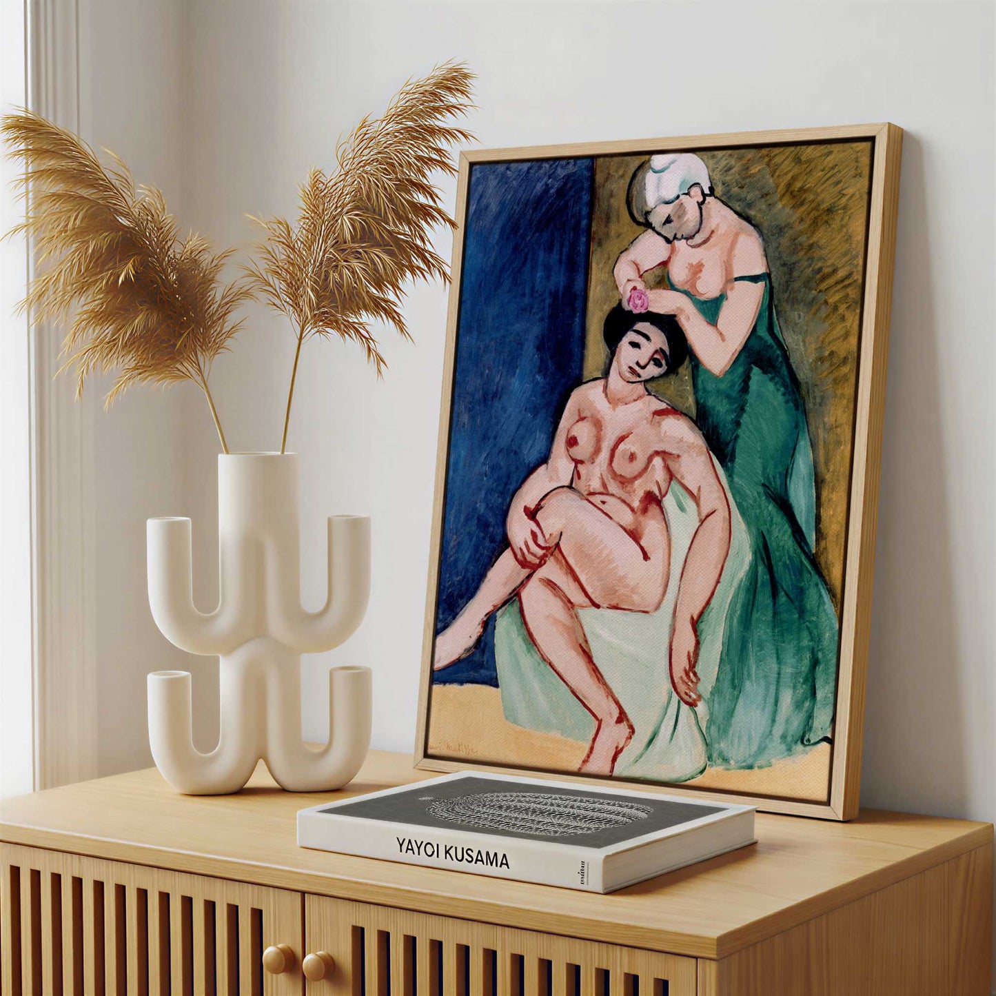 Framed Canvas - Framed canvas in a stylish interior setting