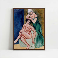 Framed Canvas - Framed canvas in dark wood color frame