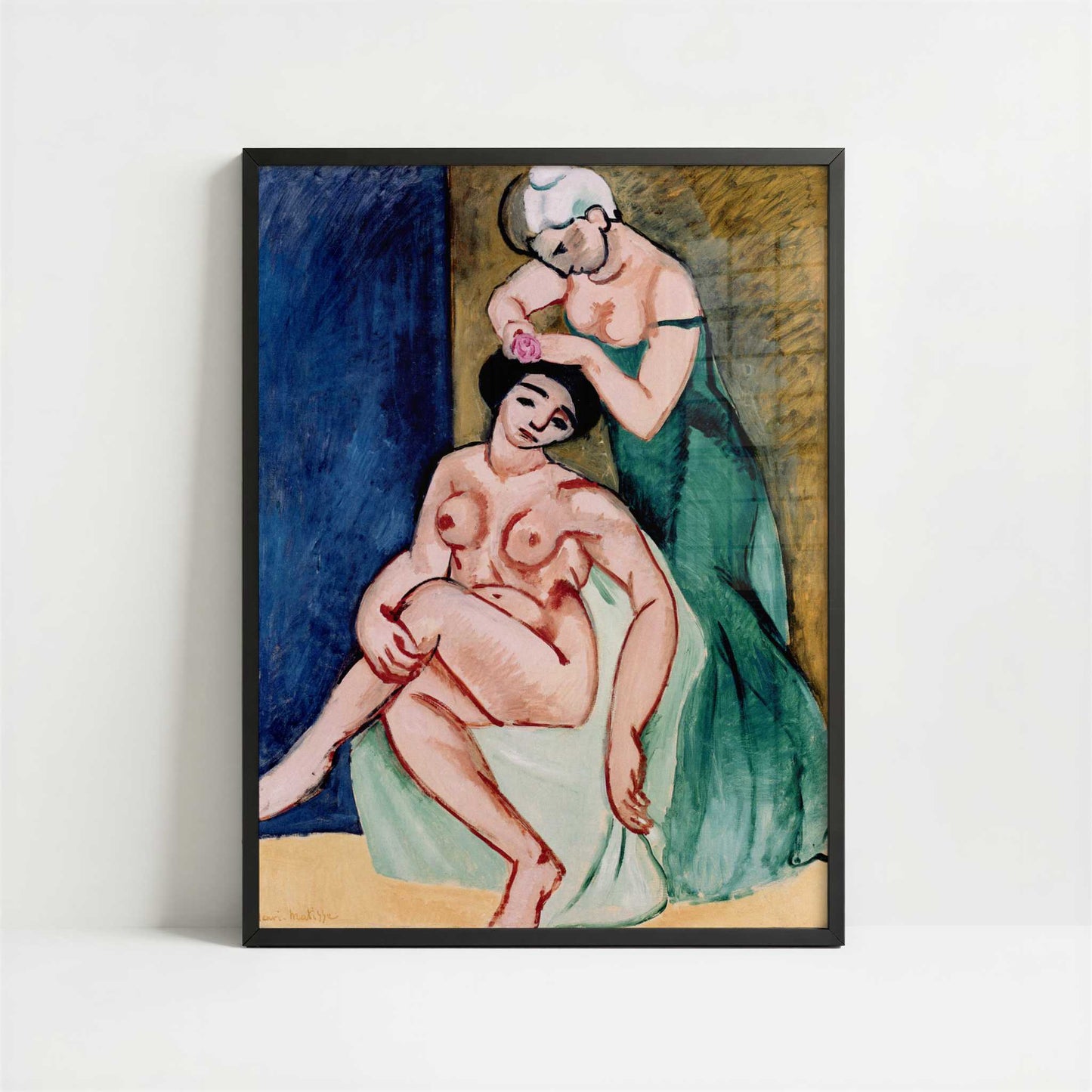 Women at their Toilet (1907) by Henri Matisse – Art Print - Art print in black frame