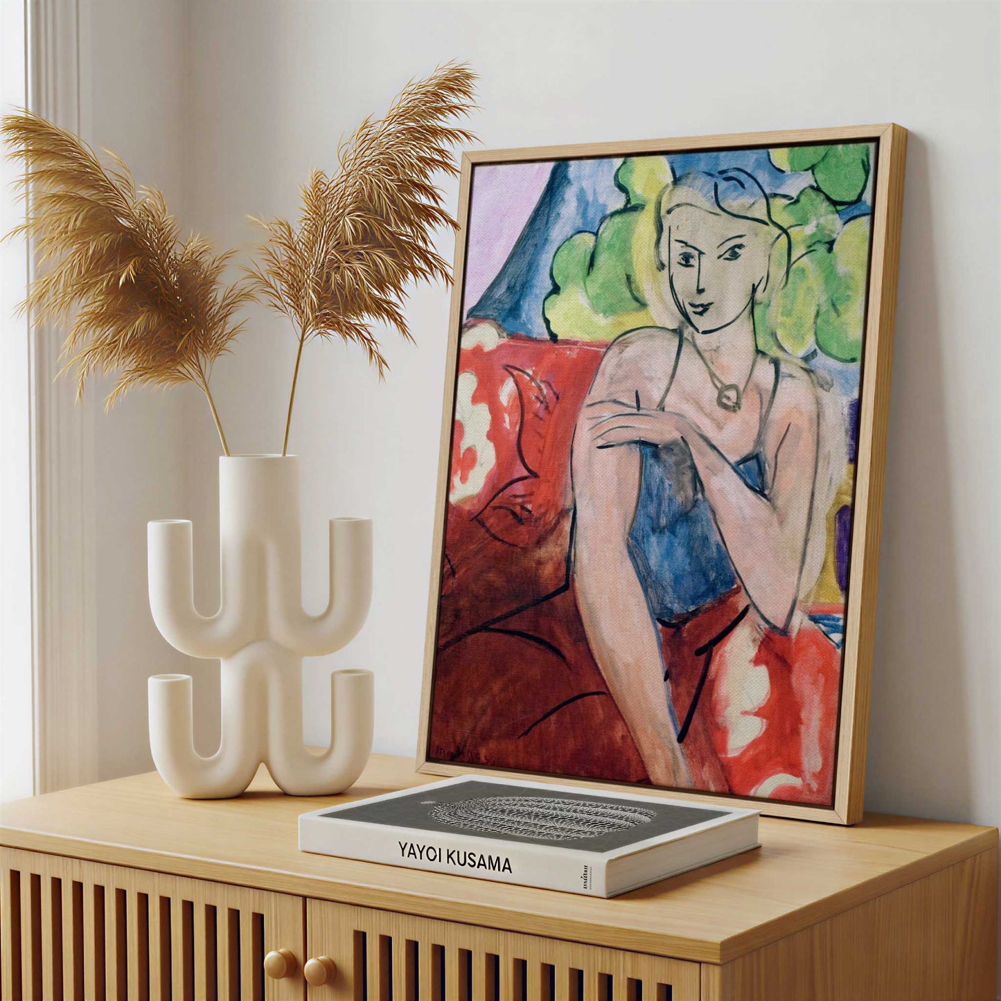Framed Canvas - Framed canvas in a stylish interior setting