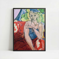 Young Girl Seated (1936) by Henri Matisse – Art Print - Art print in black frame