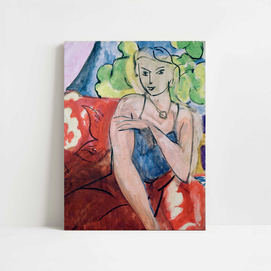 Young Girl Seated (1936) by Henri Matisse – Art Print - Unframed art print