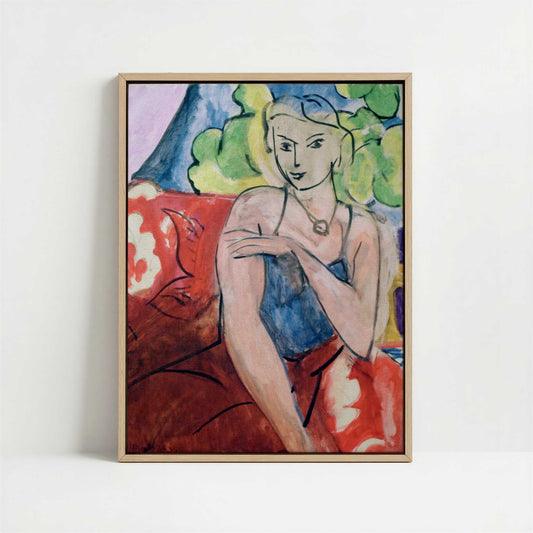 Framed Canvas - Framed canvas in oak color frame