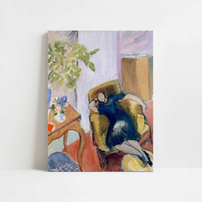 Young Girl in Black in a Yellow Armchair (1935) by Henri Matisse – Art Print - Unframed art print