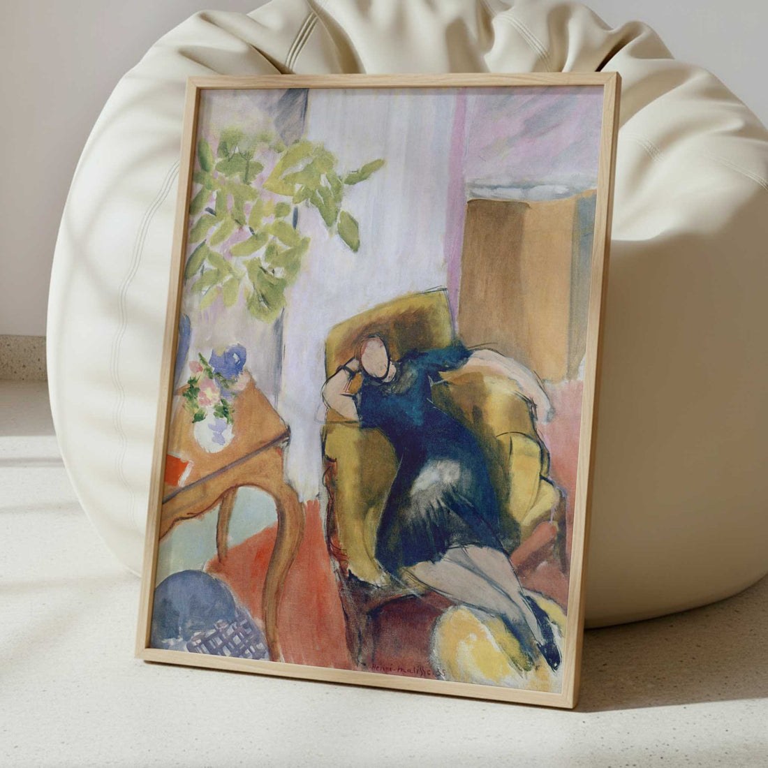 Young Girl in Black in a Yellow Armchair (1935) by Henri Matisse – Art Print - Interior inspiration