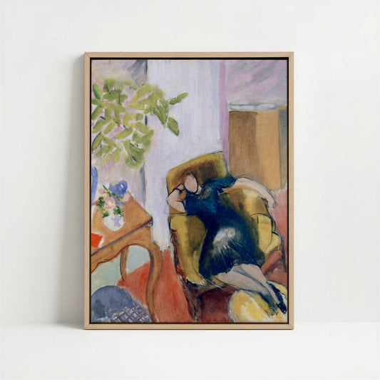 Framed Canvas - Framed canvas in oak color frame