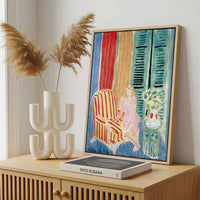 Framed Canvas - Framed canvas in a stylish interior setting
