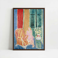 Framed Canvas - Framed canvas in dark wood color frame