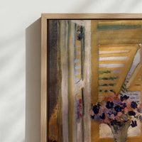 Framed Canvas - Close-up detail and texture of the framed canvas