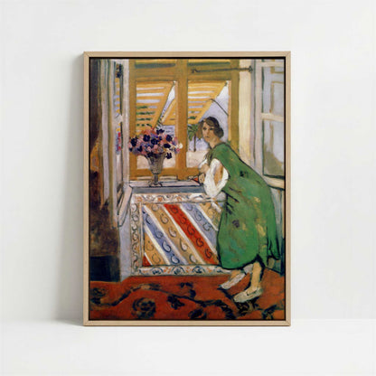 Framed Canvas - Framed canvas in oak color frame