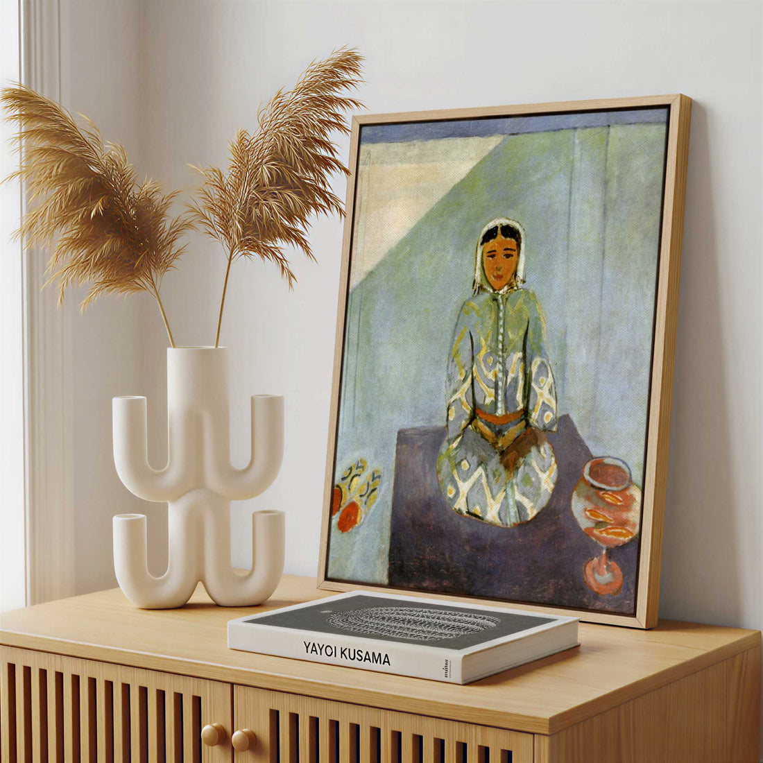 Framed Canvas - Framed canvas in a stylish interior setting