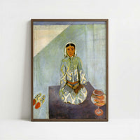 Zorah on the Terrace (1912) by Henri Matisse – Art Print - Art print in dark wood frame