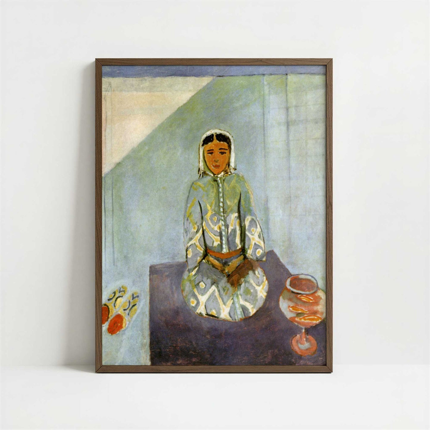 Zorah on the Terrace (1912) by Henri Matisse – Art Print - Art print in dark wood frame