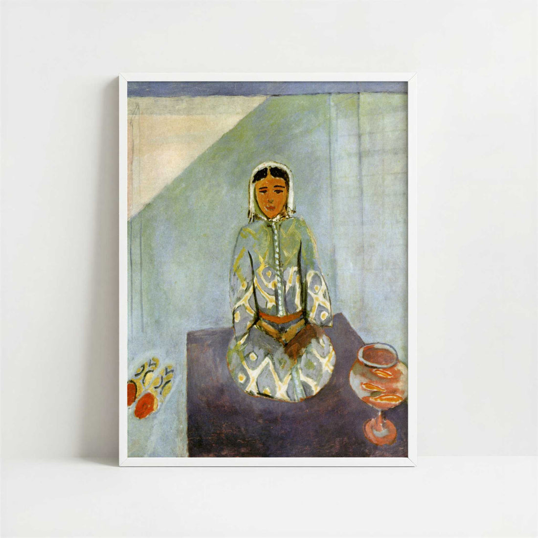 Zorah on the Terrace (1912) by Henri Matisse – Art Print - Art print in white frame