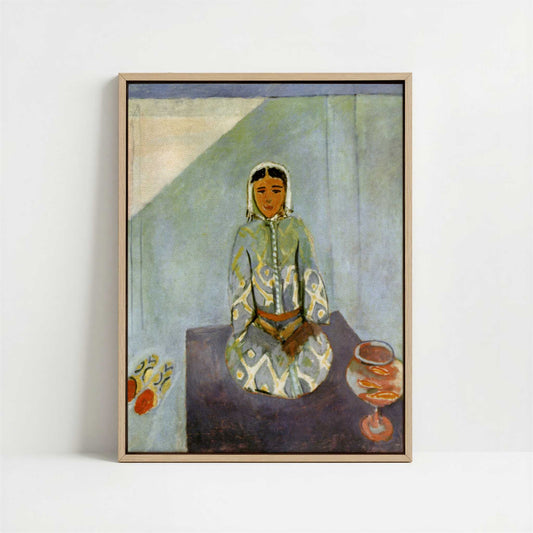 Framed Canvas - Framed canvas in oak color frame