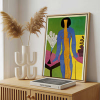 Framed Canvas - Framed canvas in a stylish interior setting