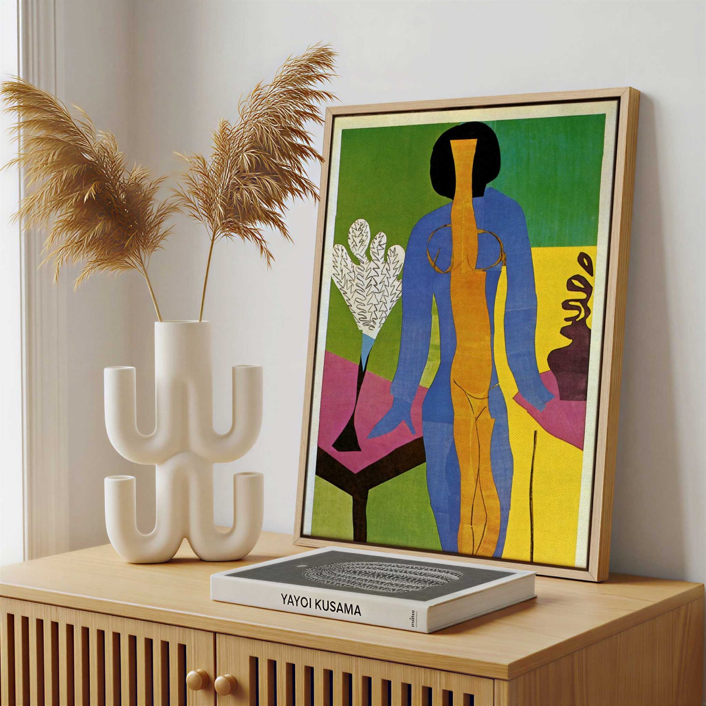 Framed Canvas - Framed canvas in a stylish interior setting