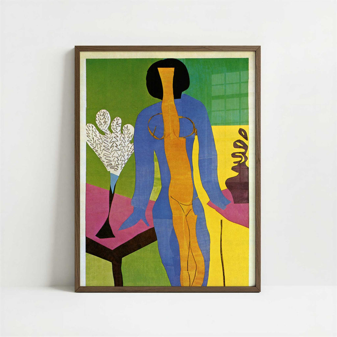 Zulma (1950) by Henri Matisse – Art Print - Art print in dark wood frame