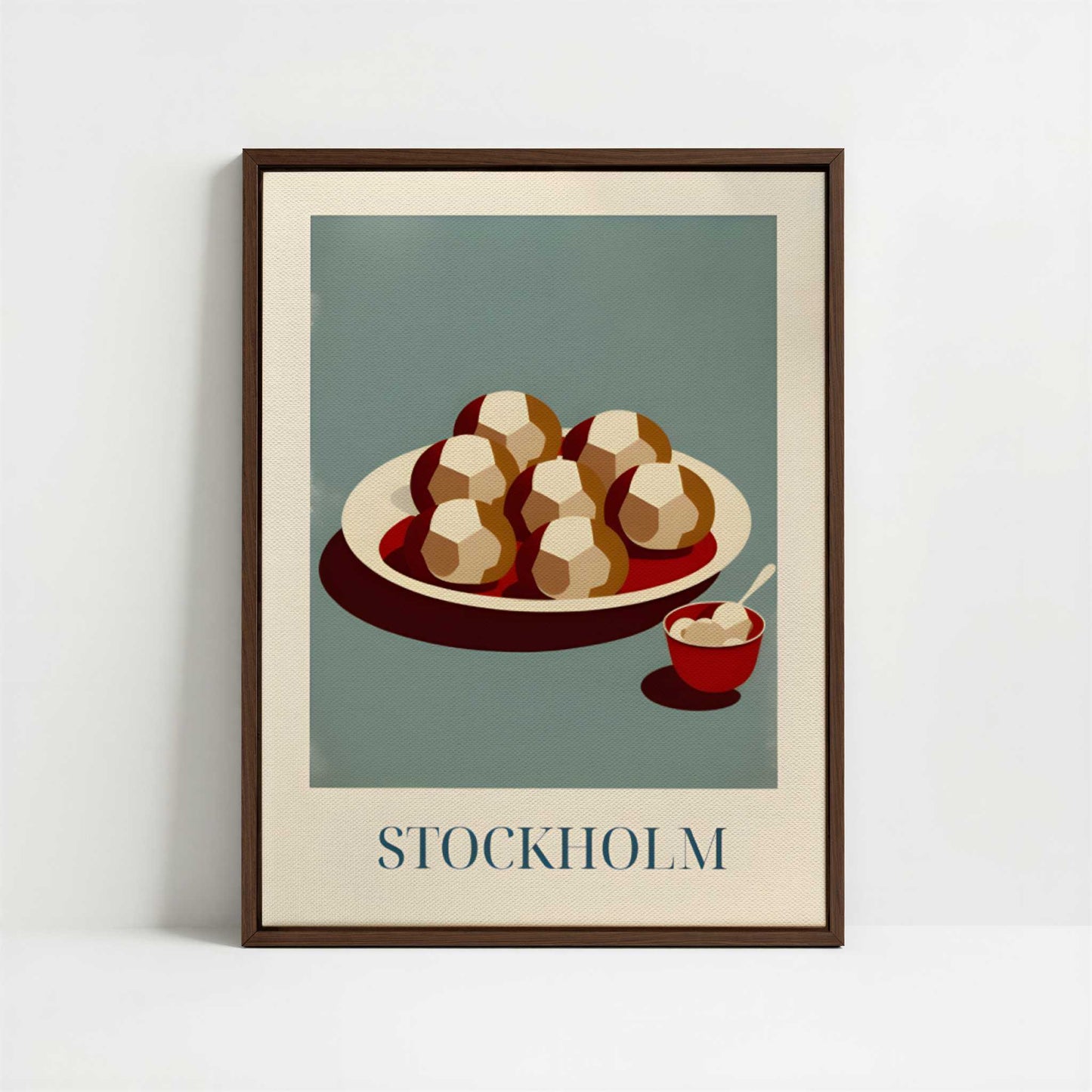 Framed Canvas - Framed canvas in dark wood color frame