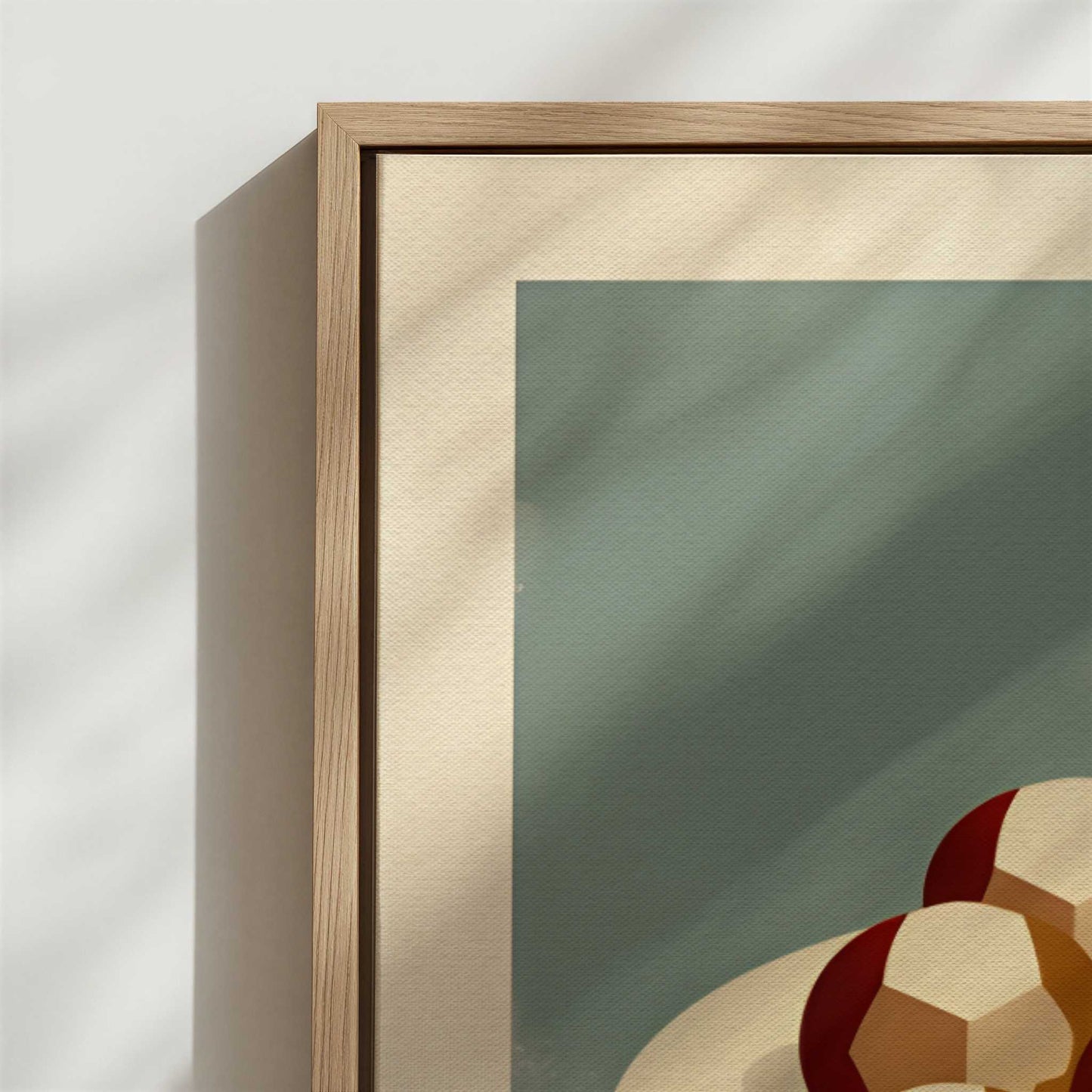 Framed Canvas - Close-up detail and texture of the framed canvas
