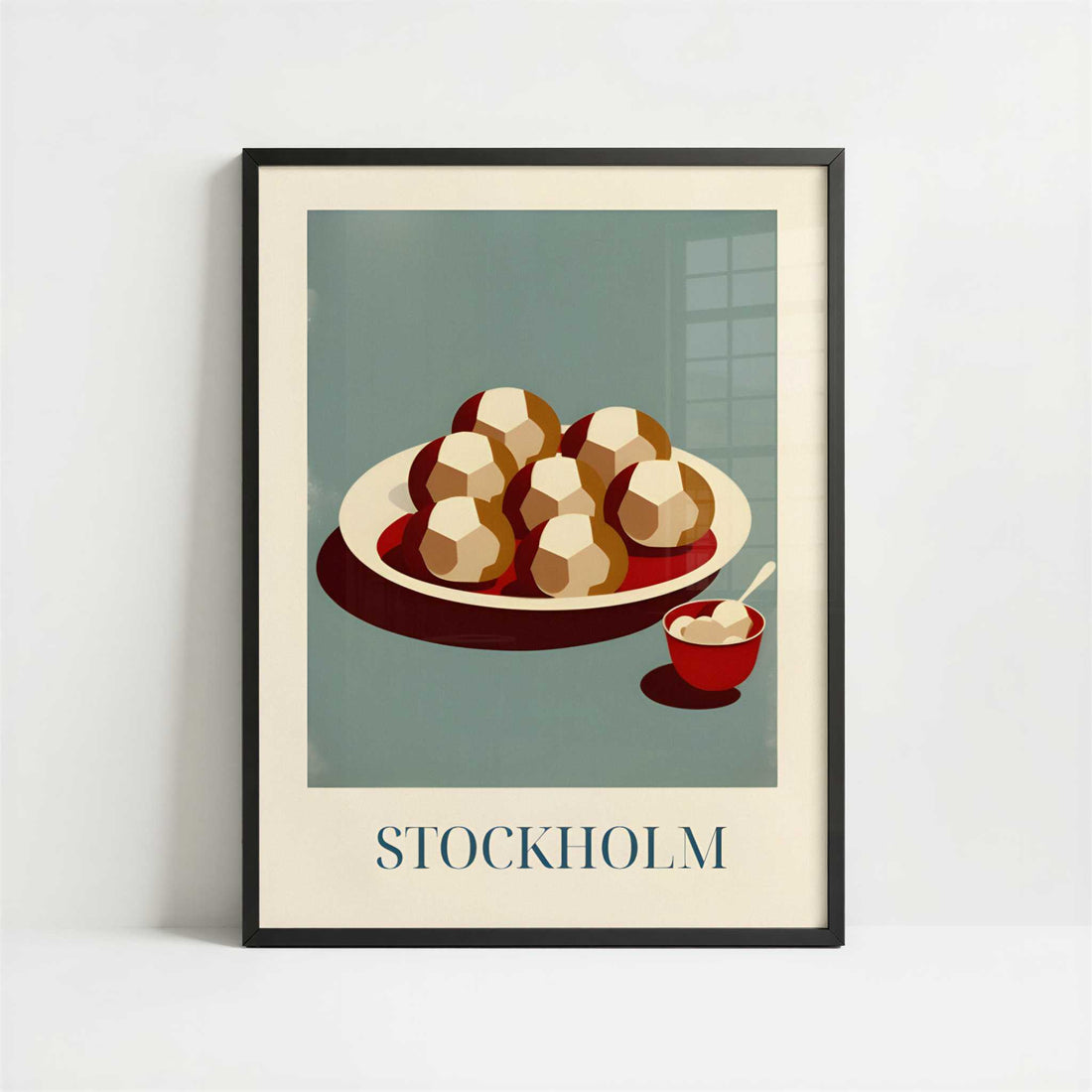 Meatballs from Stockholm, Sweden - Art Print - Art print in black frame