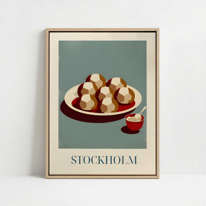 Framed Canvas - Framed canvas in oak color frame