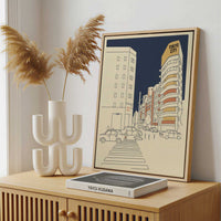 Framed Canvas - Framed canvas in a stylish interior setting