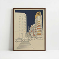 Framed Canvas - Framed canvas in dark wood color frame