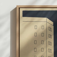 Framed Canvas - Close-up detail and texture of the framed canvas