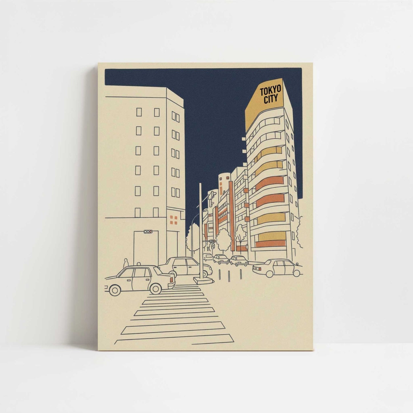 Midnight Geometry at Tokyo’s Streets - Art Print - Unframed art print