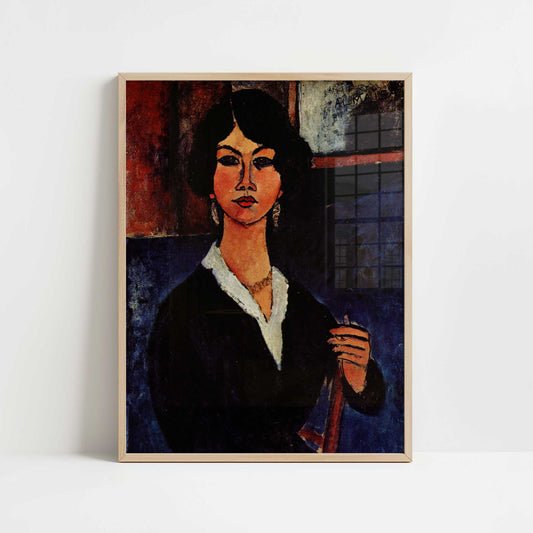 Almaisa (1917) by Amedeo Modigliani – Art Print - Art print in oak frame