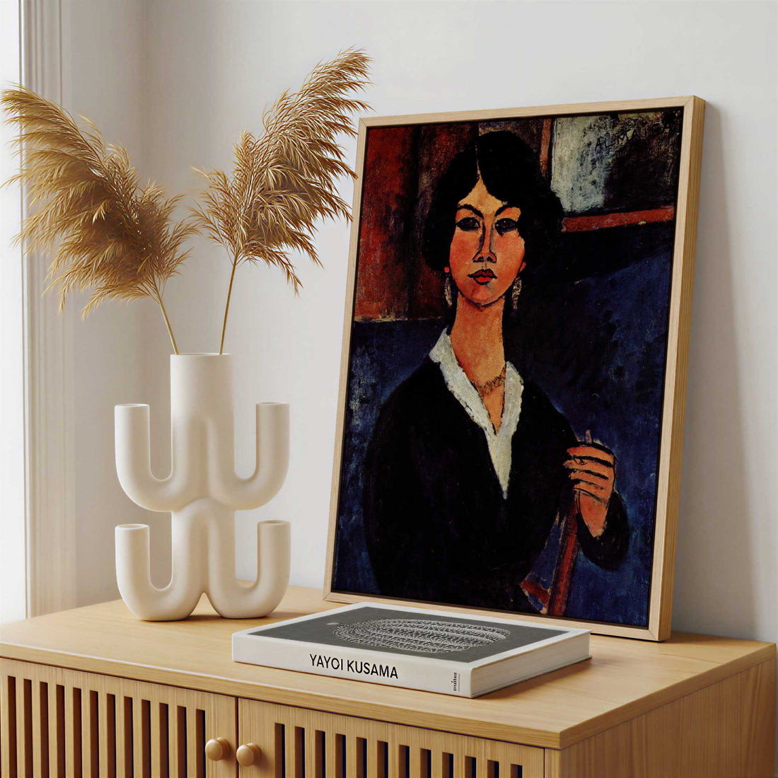 Framed Canvas - Framed canvas in a stylish interior setting
