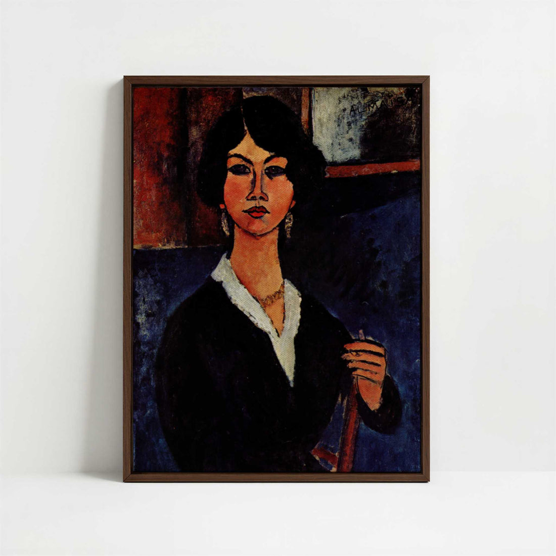Framed Canvas - Framed canvas in dark wood color frame