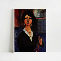 Almaisa (1917) by Amedeo Modigliani – Art Print - Art print in white frame