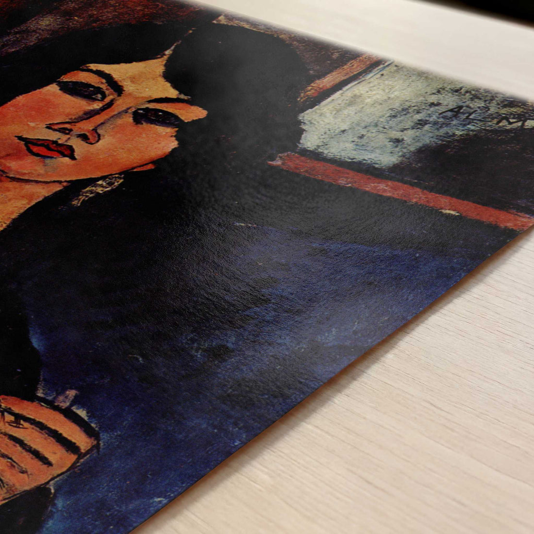 Almaisa (1917) by Amedeo Modigliani – Art Print - Close-up detail of the art print