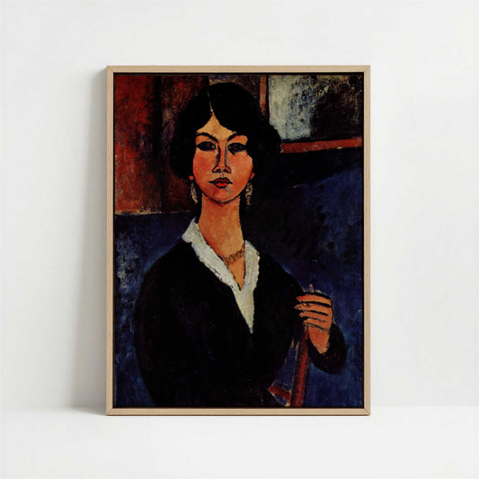 Framed Canvas - Framed canvas in oak color frame