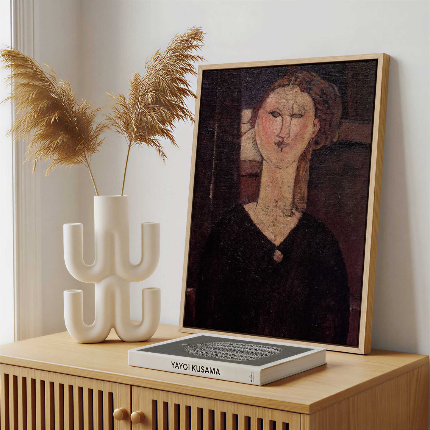 Framed Canvas - Framed canvas in a stylish interior setting