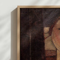 Framed Canvas - Close-up detail and texture of the framed canvas