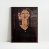 Antonia (c.1915) by Amedeo Modigliani – Art Print - Art print in dark wood frame
