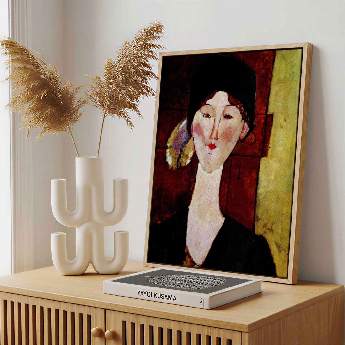 Framed Canvas - Framed canvas in a stylish interior setting