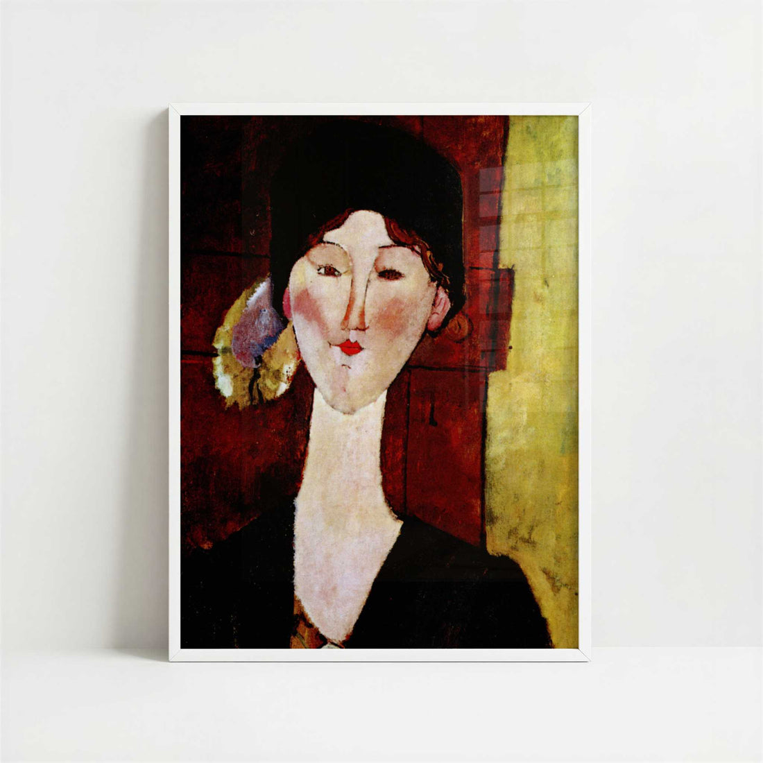 Beatrice Hastings (1915) by Amedeo Modigliani – Art Print - Art print in white frame